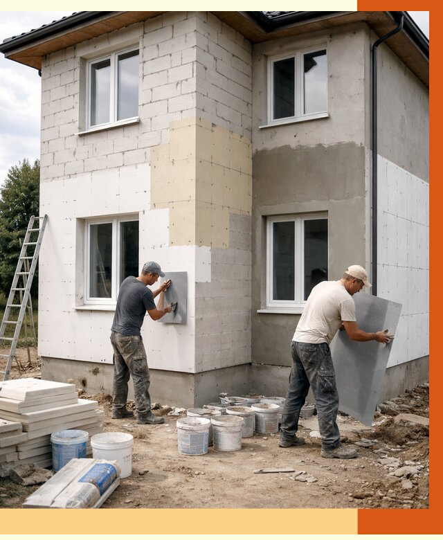 Утепление дома из газобетона в Кашире от 4374 руб./м² — заказать у ТепломастерКшр
